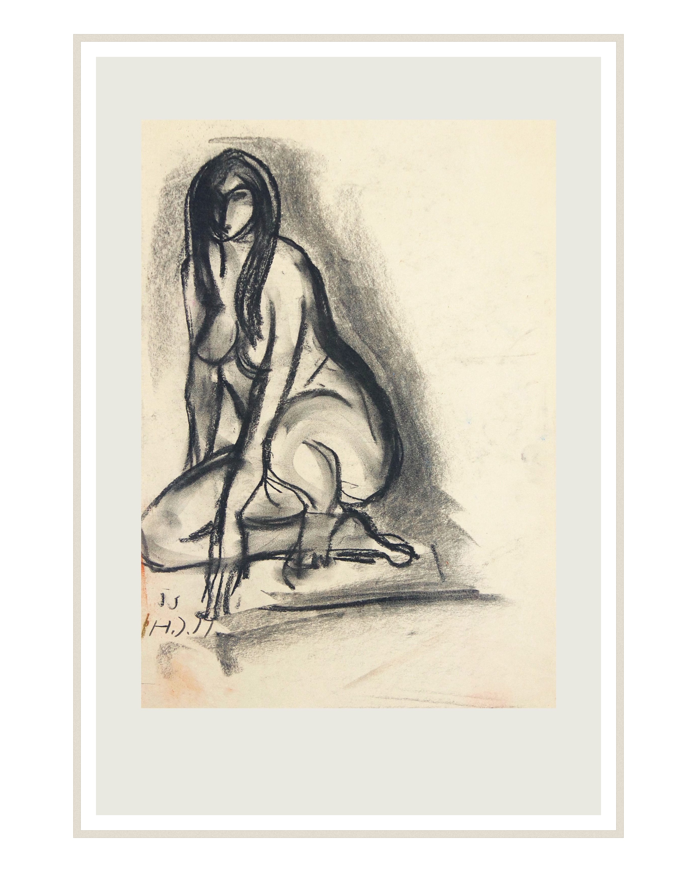 Kauernder Akt – More views 1