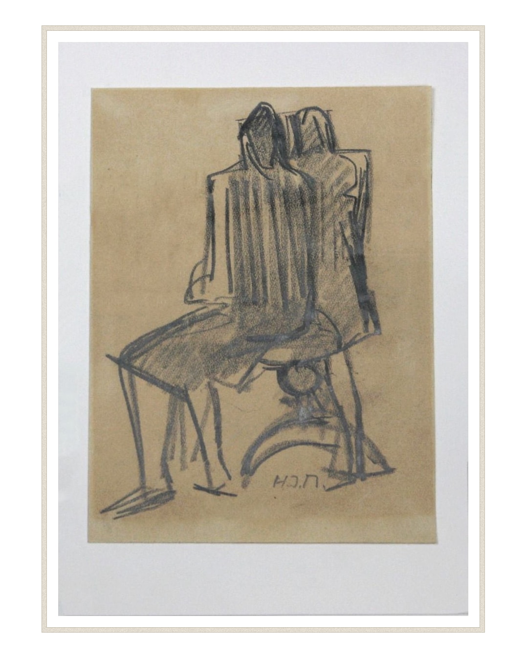 Zwei Figuren auf Klavierstuhl – More views 1